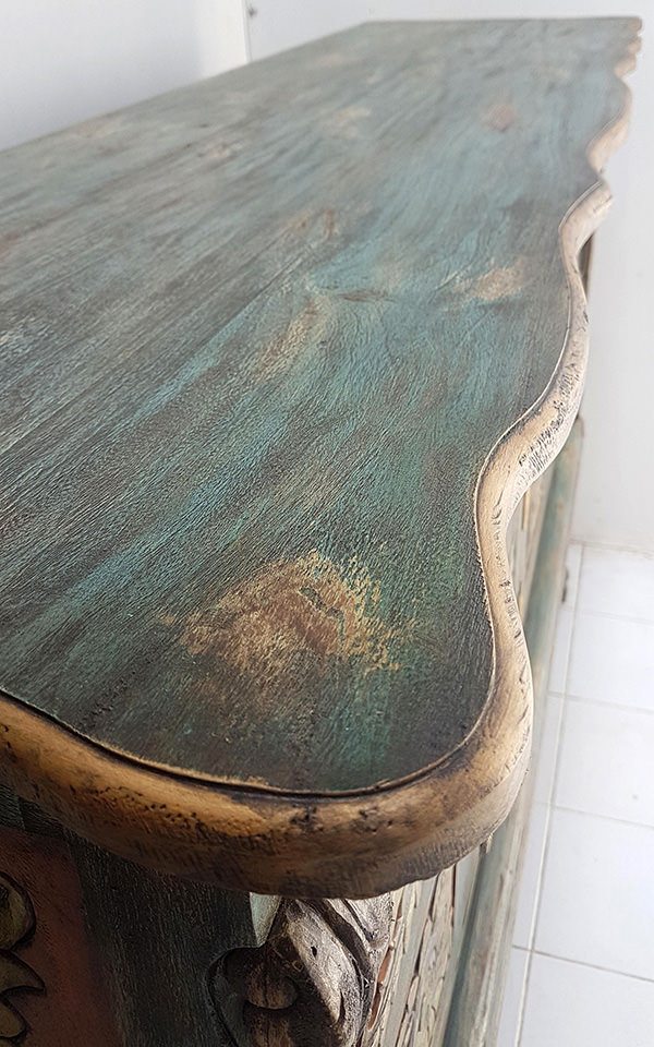 vintage painted table top