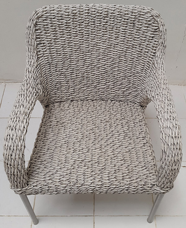 synthetic rattan armchair