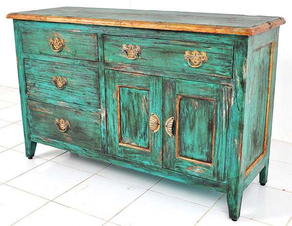 mahogany painted cabinet