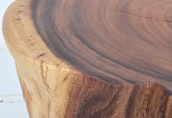 suar wood stool with natural shape