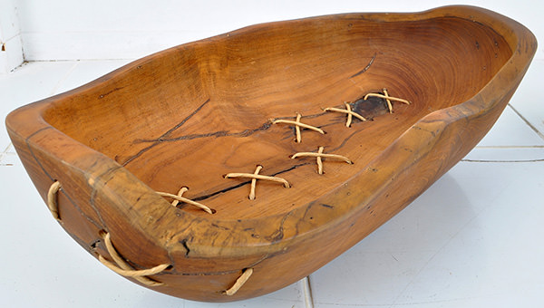 wooden fruit bowl