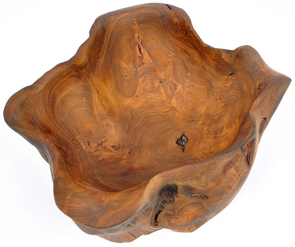 solid teak fruit bowl