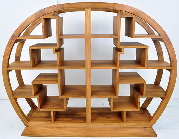 round Chinese bookcase