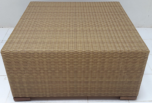 square synthetic rattan coffee table