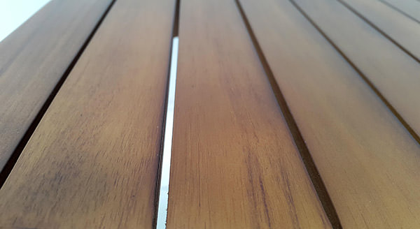 outdoor teak with natural brown finishing