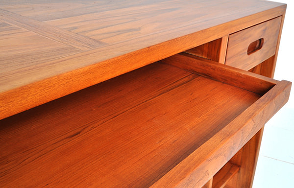 Natural teak wood desk