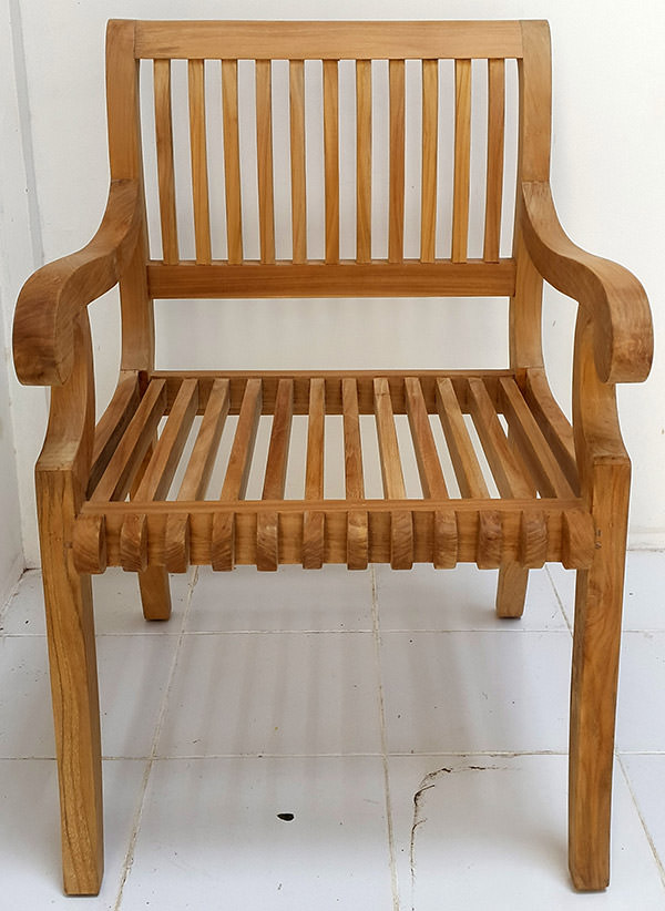 gorgeous teak outside chair