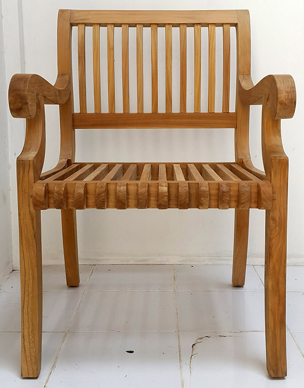 beautiful teak outside chair