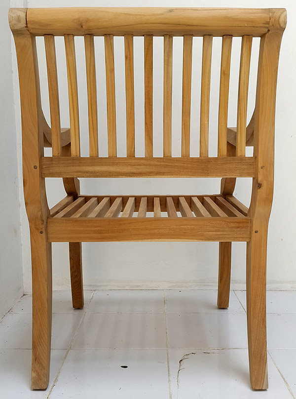 natural teak outside chair