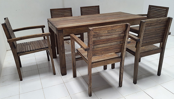 teak wood outdoor dining set