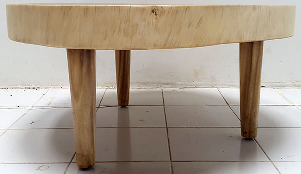 solid round rain tree table