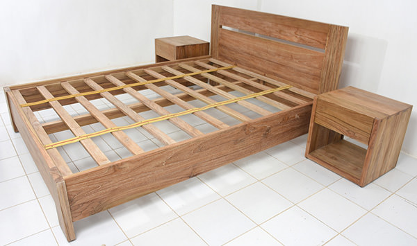 minimalist Scandinavian bed set