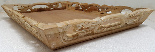 wooden carved tray
