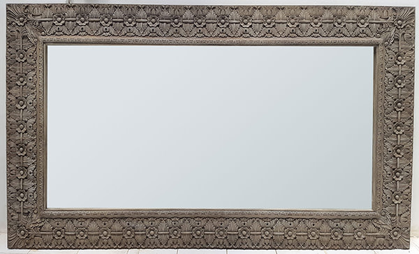 long teak mirror