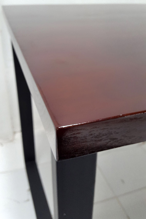 dark brown wooden table