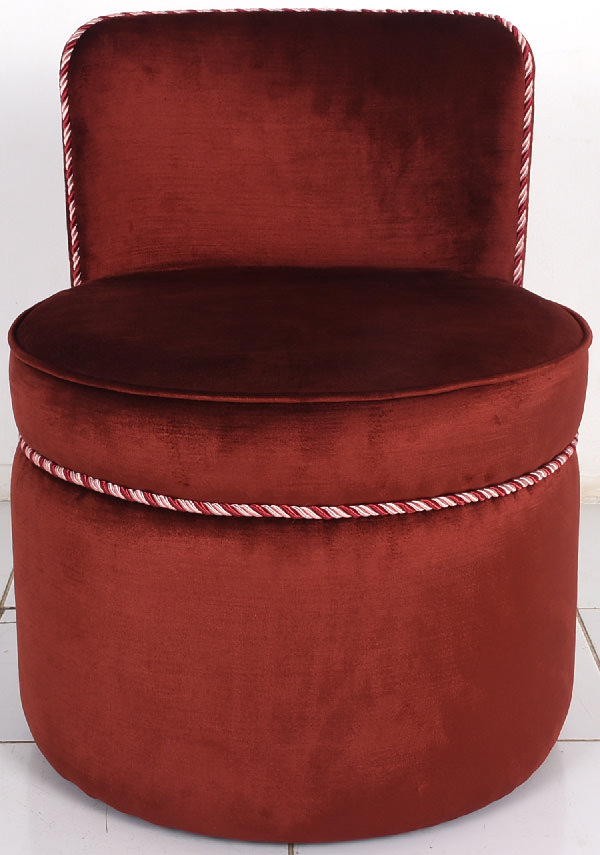 red velvet indoor tub chair