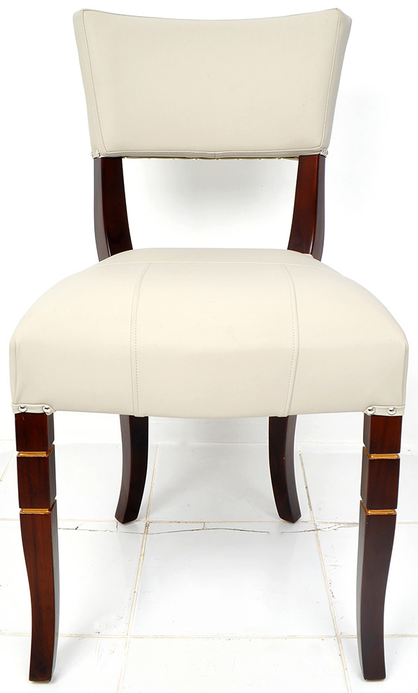 teak and leather dining chair