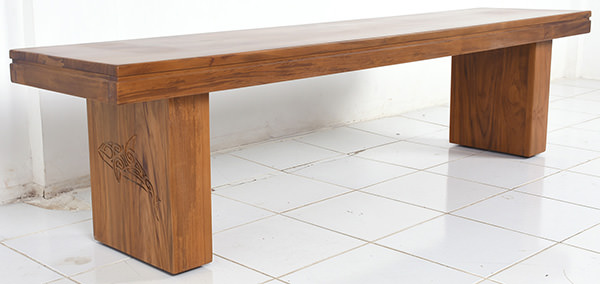 wooden dining bench