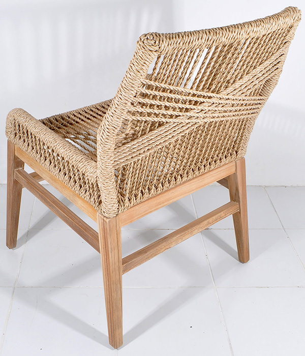 scandinavian chair with natural rattan seat