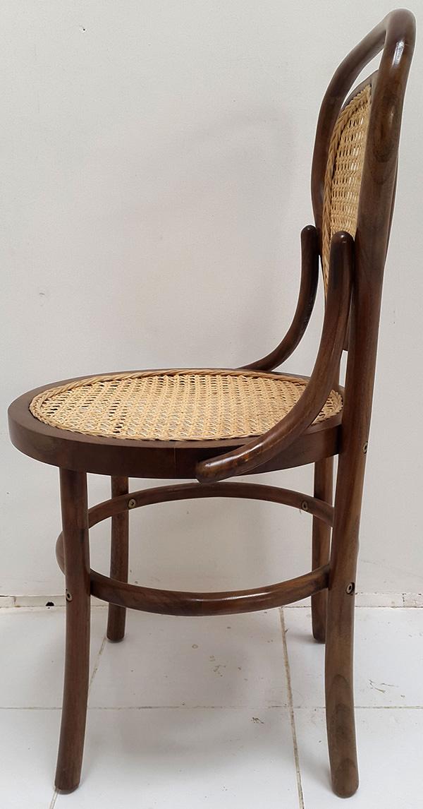classic dining teak and rattan chair