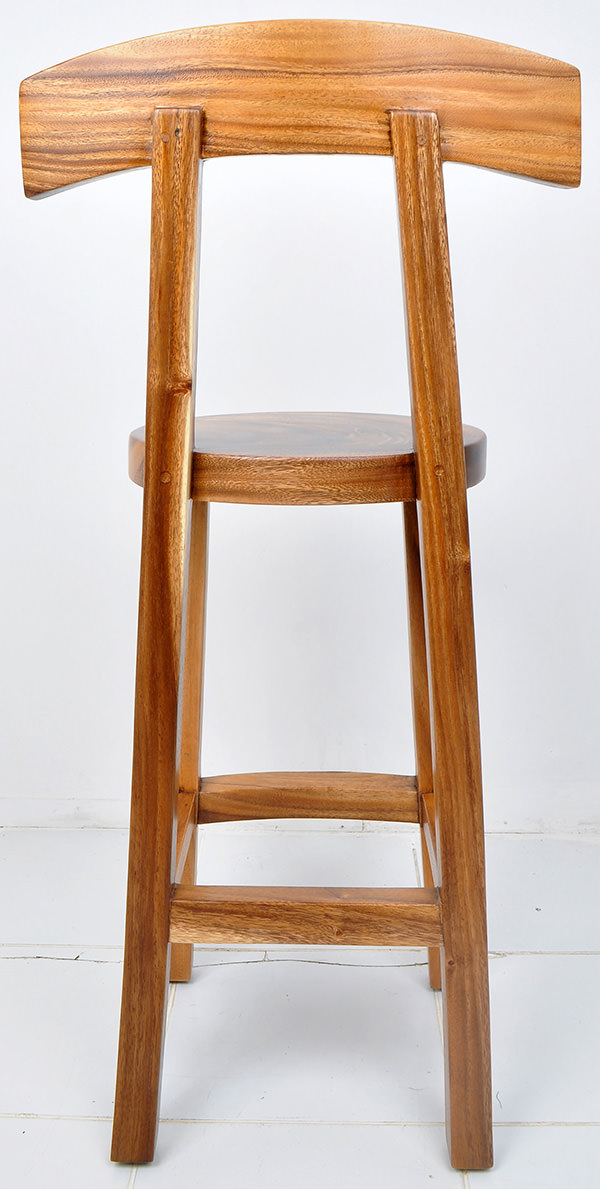 monkeypod natural wooden bar chair