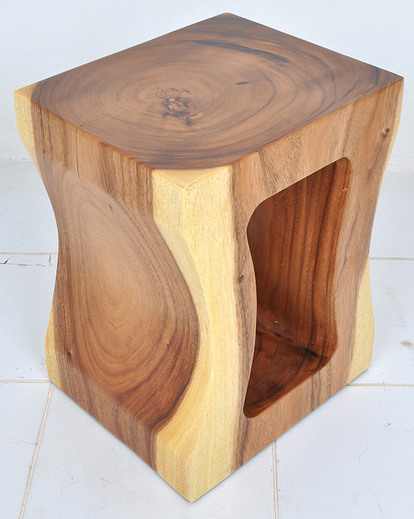 wood stool block