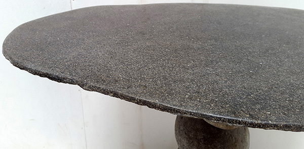 outdoor stone table