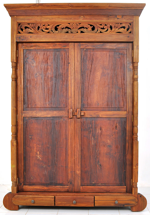 reclaimed teak rustic wardrobe