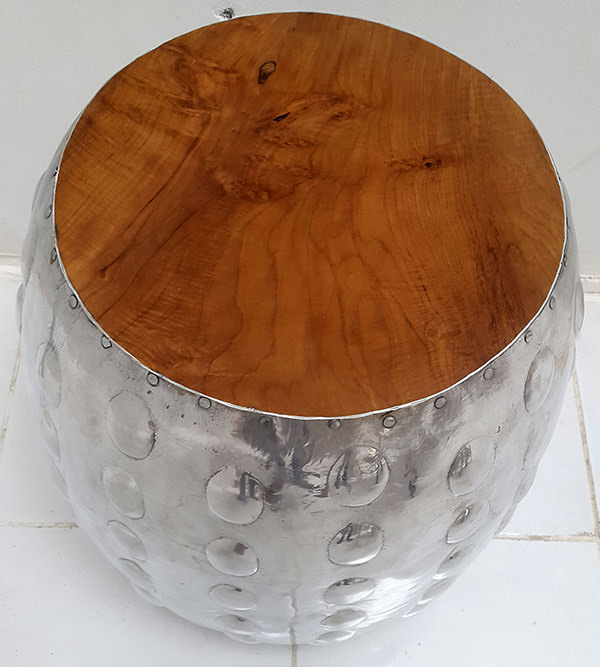 wood and aluminium stool