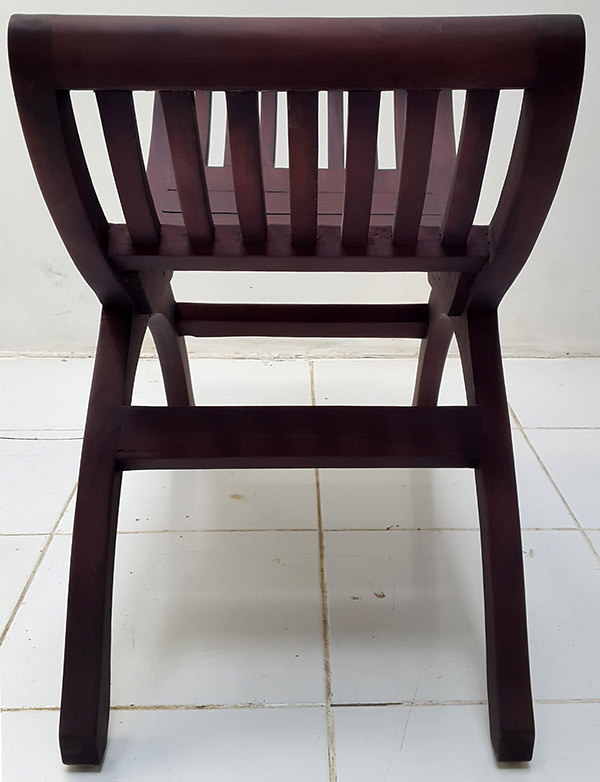 dark brown garden stool