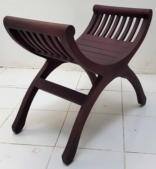 dark brown outdoor stool