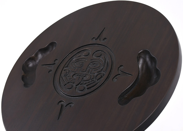handmade carved wooden logo