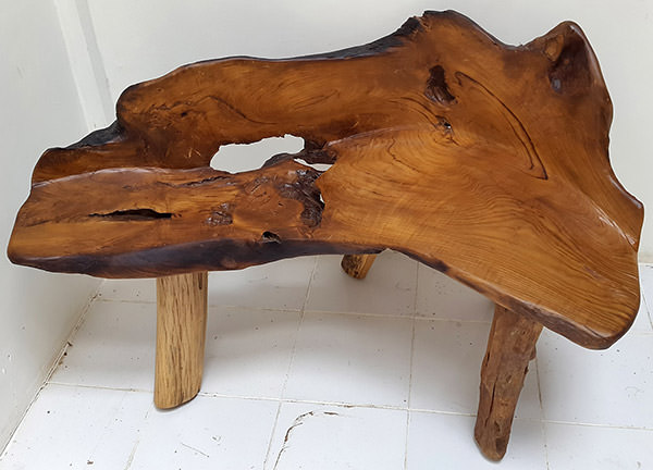 teakwood root bench