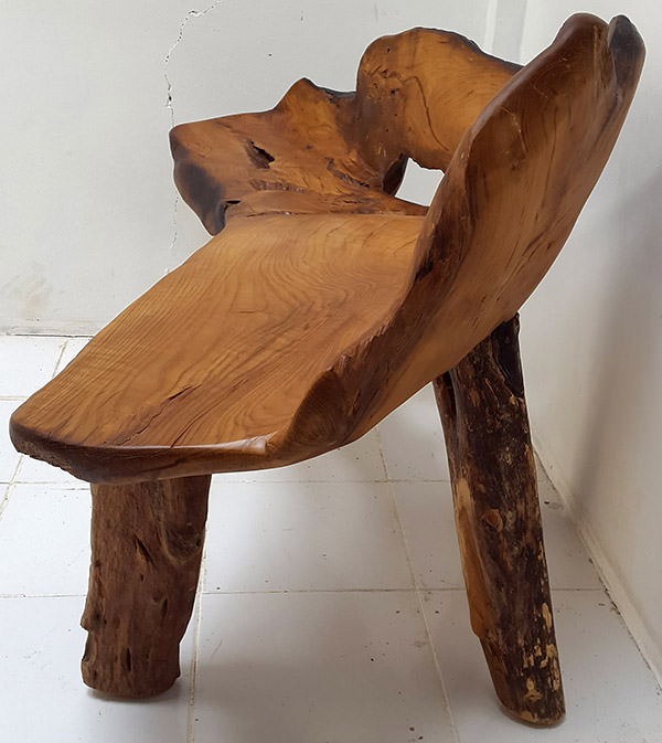 teak natural bench