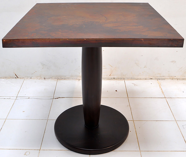 vintage square copper table