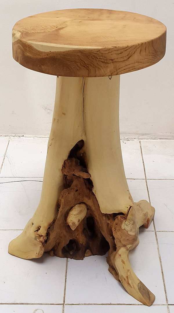 recycled teak root side table