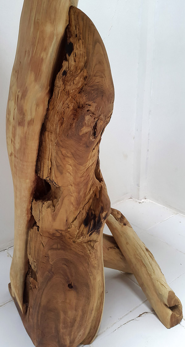 recycled teak root leg