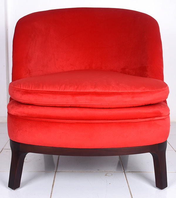 Dubai Red Danish chaise lounge chair