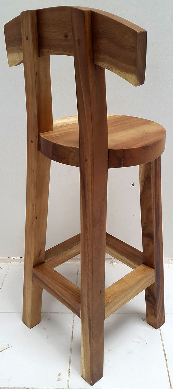 rain tree bar stool with natural color