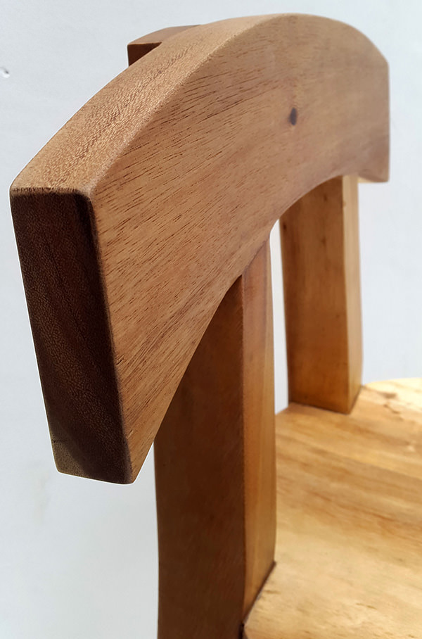 rain tree wooden bar stool with natural color