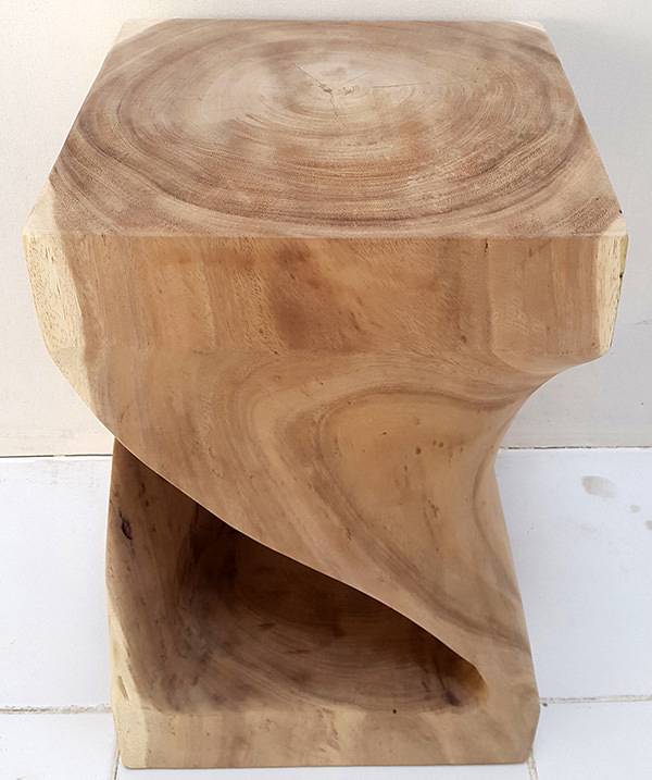 natural suar wood stool
