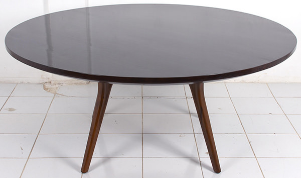 solid teak restaurant round dining table