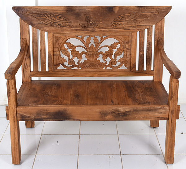 antique timber bench