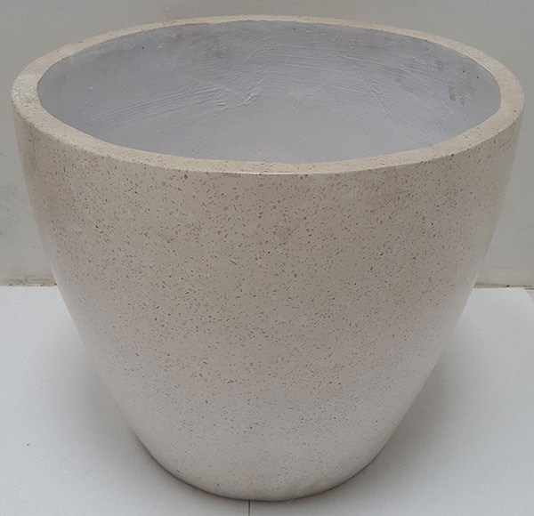 white terrazzo pot