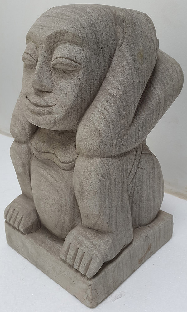 deaf man stone sculpture for decoration for house