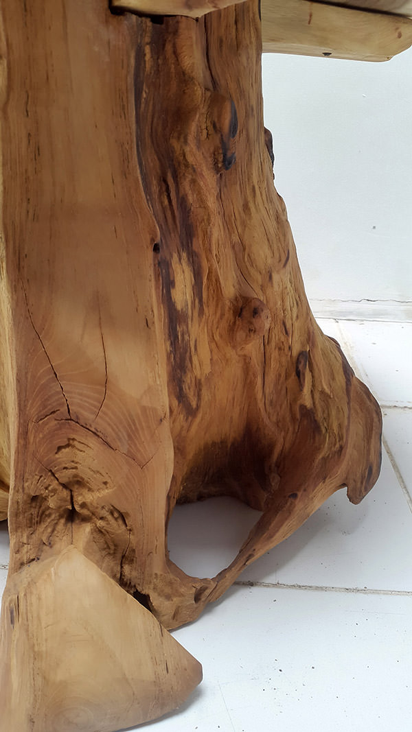 reclaimed teak root leg