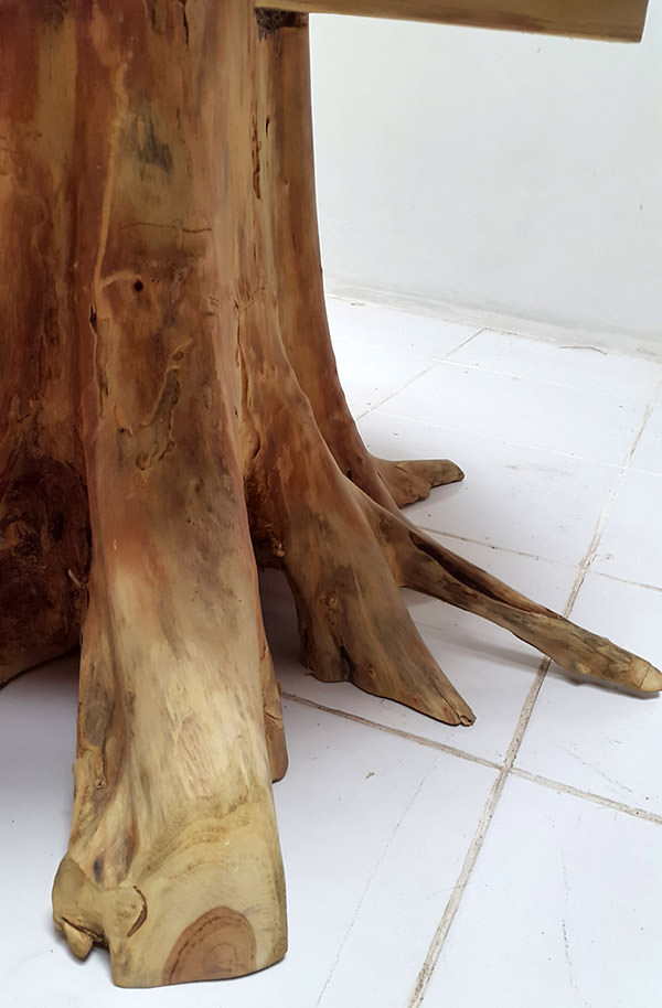 wooden coffee table leg