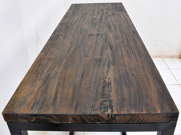 wood burnt table