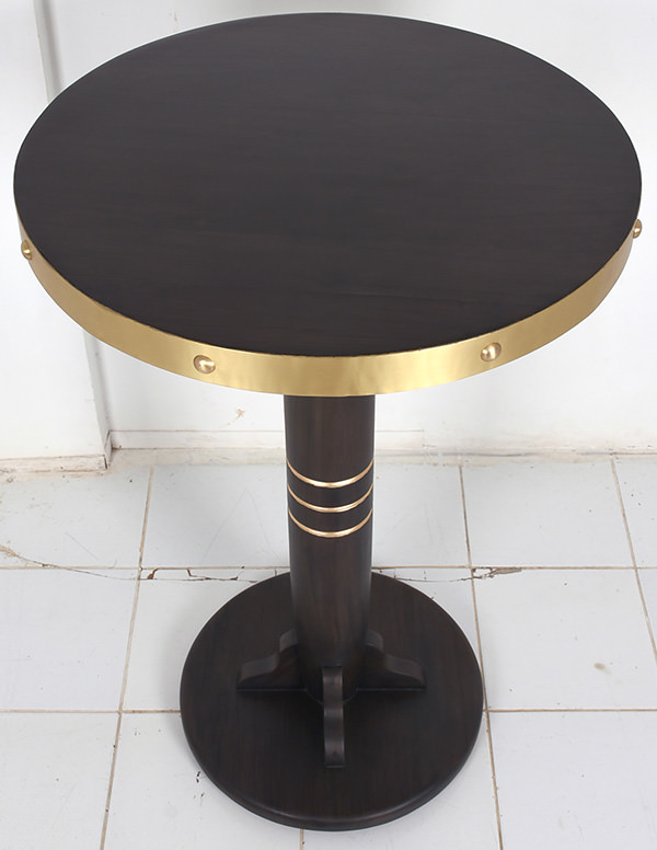 indoor round restaurant bar table