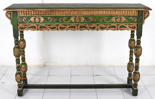 mahogany painted console table